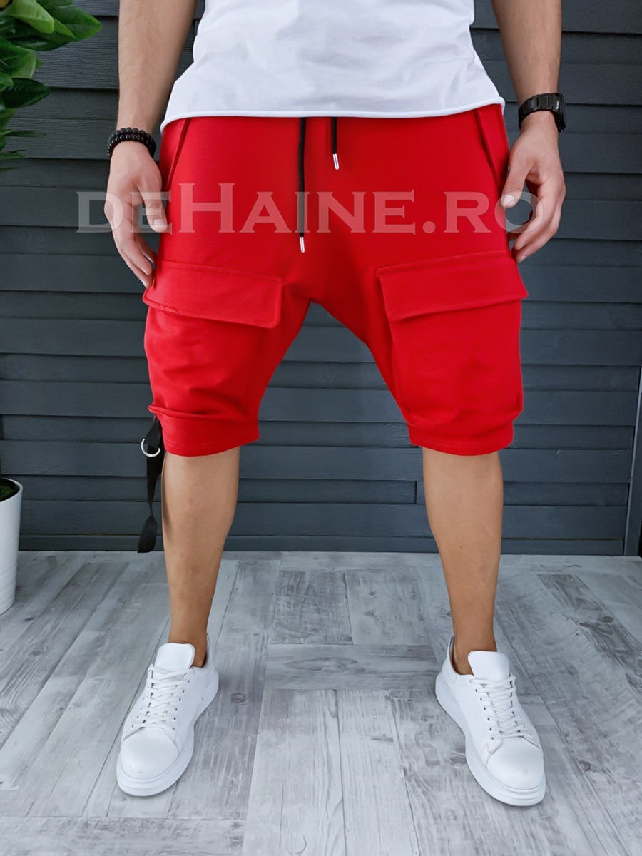 Pantaloni scurti de trening stil VAGABOND rosii 2465 82-4